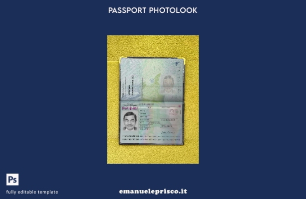 modello photolook presente del passaporto sloveno in stile verificato